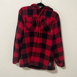 Black and red striped hoodie